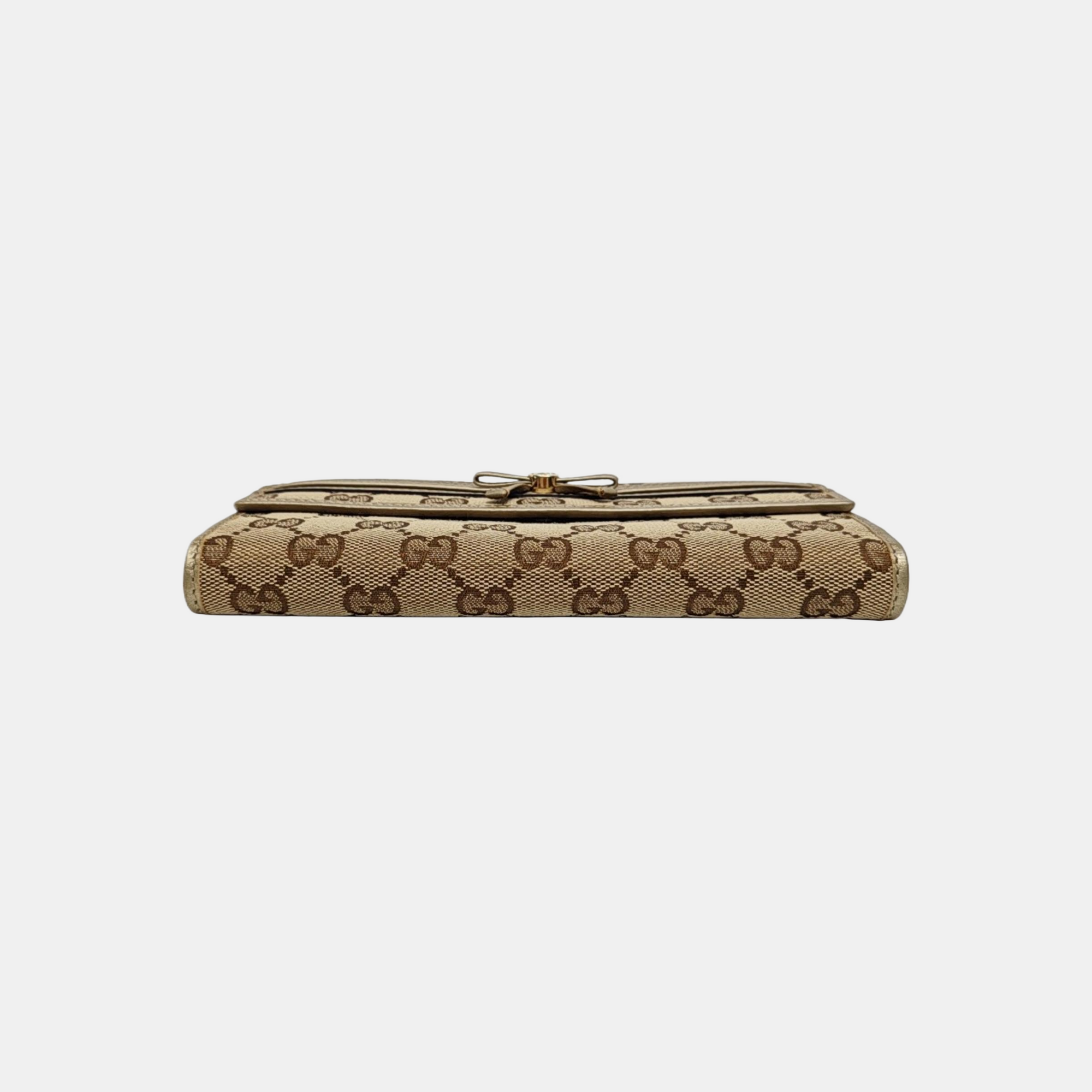 Monogram Fabric Wallet Beige