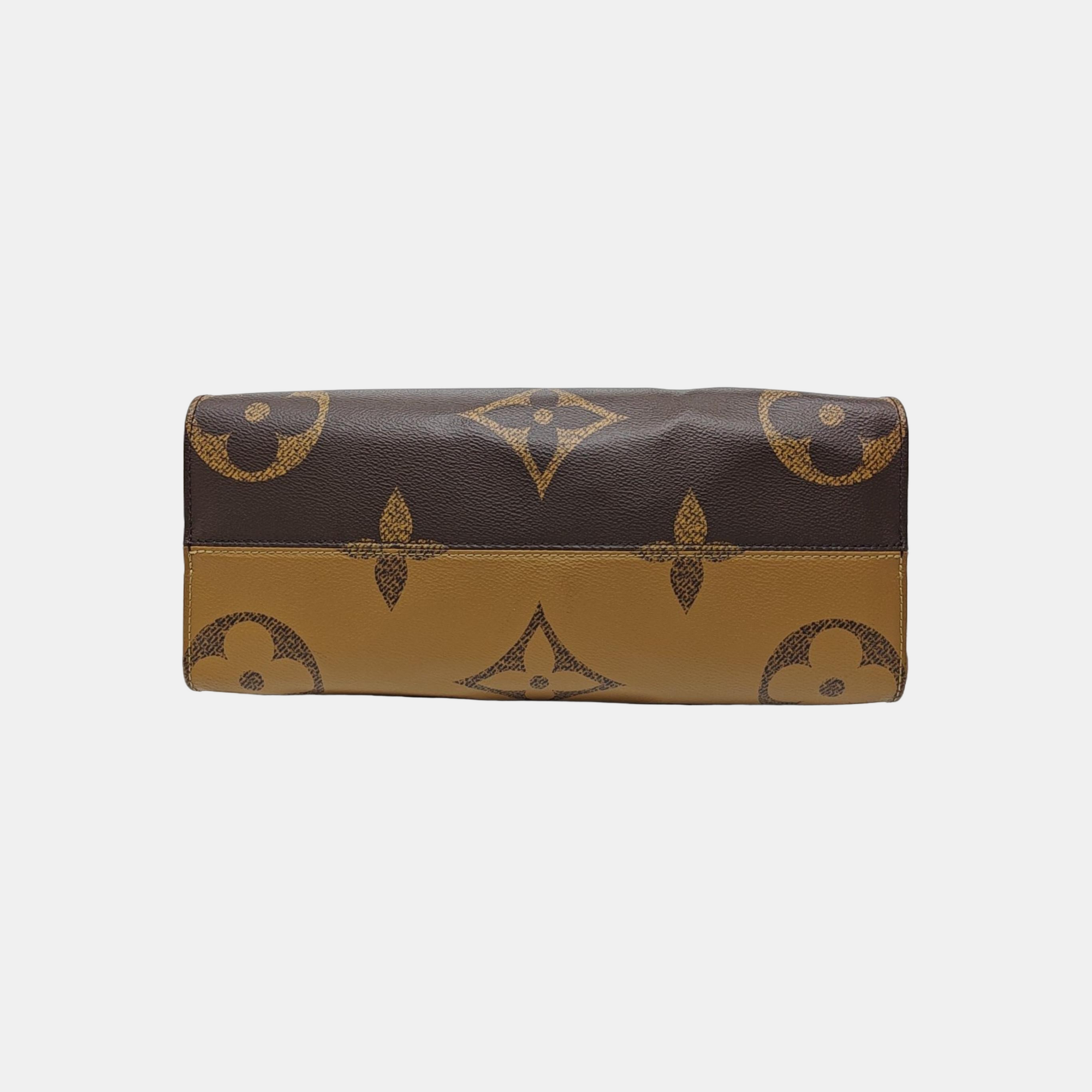 ONTHEGO MM Monogram Coated Canvas Brown
