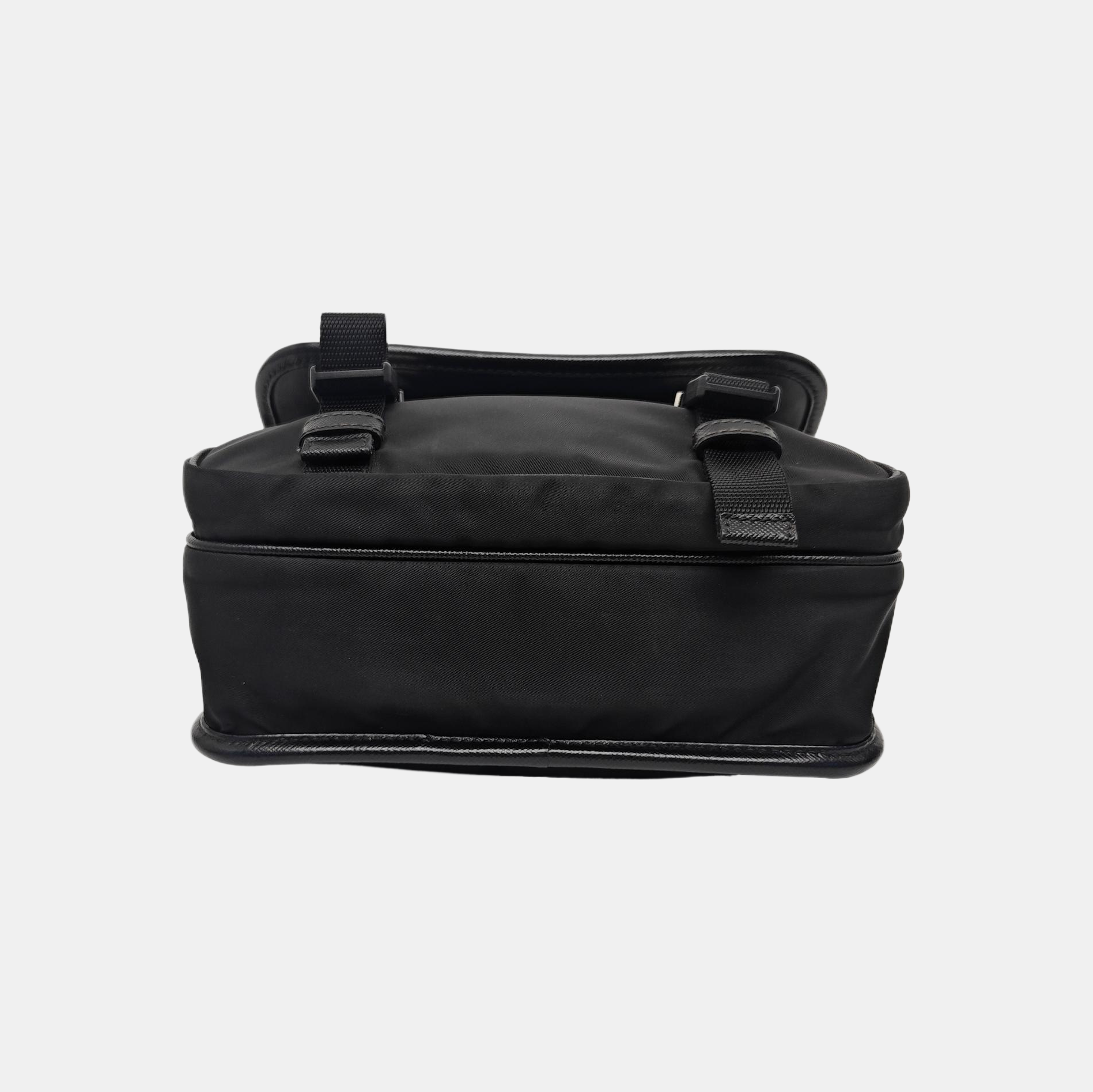 Nylon Shoulder Bag Black