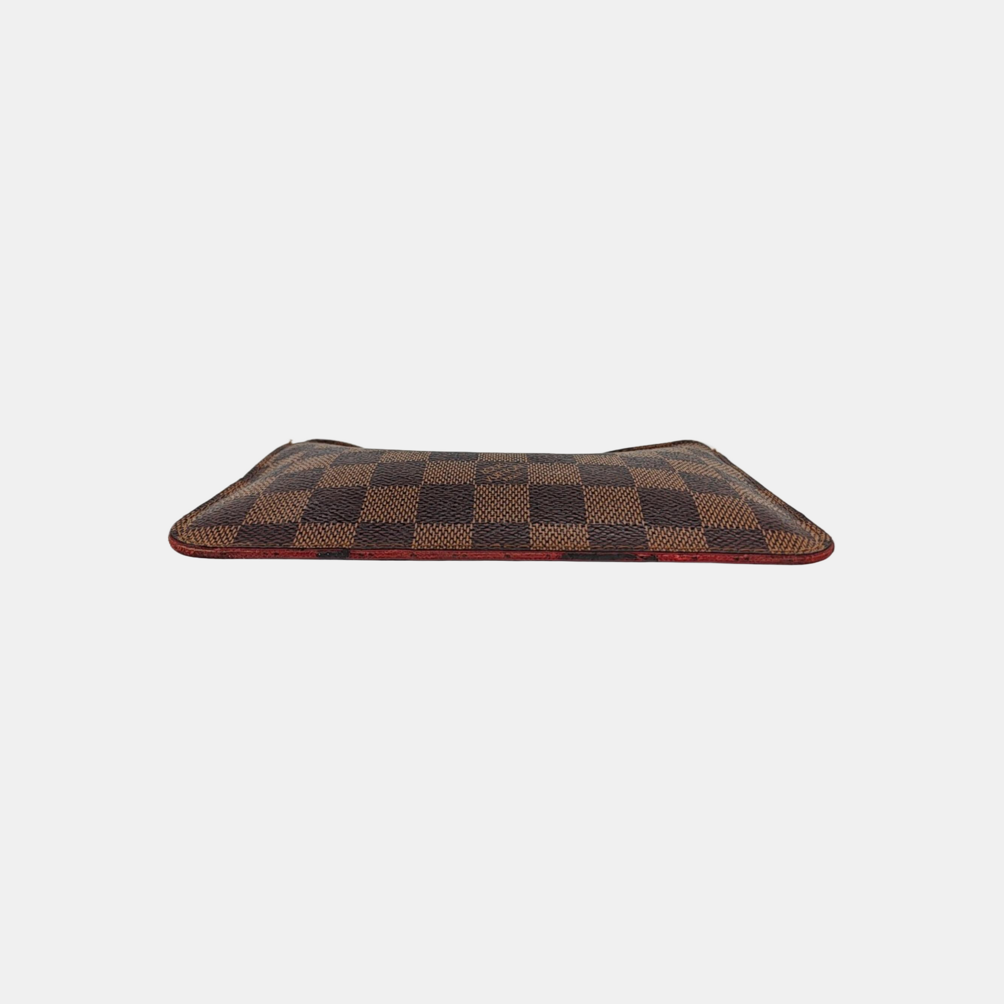 Damier Ebene Coated Canvas Clutch Brown