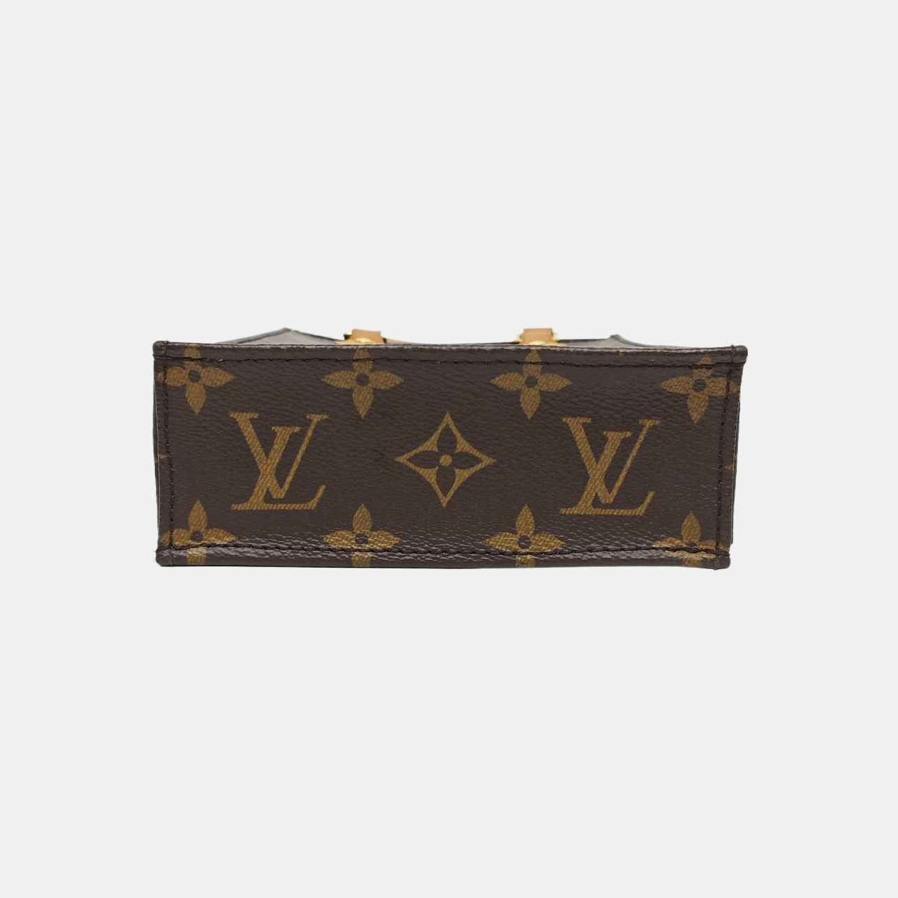 SAC PLAT Mini Monogram Coated Canvas Brown