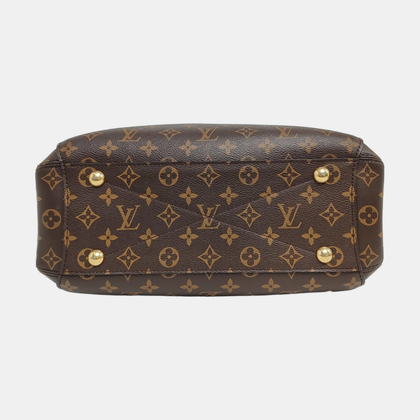 MONTAIGNE MM Monogram Coated Canvas Brown