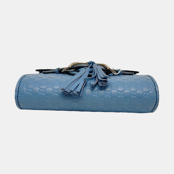 Emily Chain Mini Monogram Calfskin Blue
