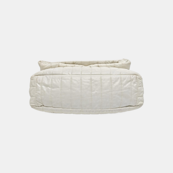 BB Quilted Calfskin White