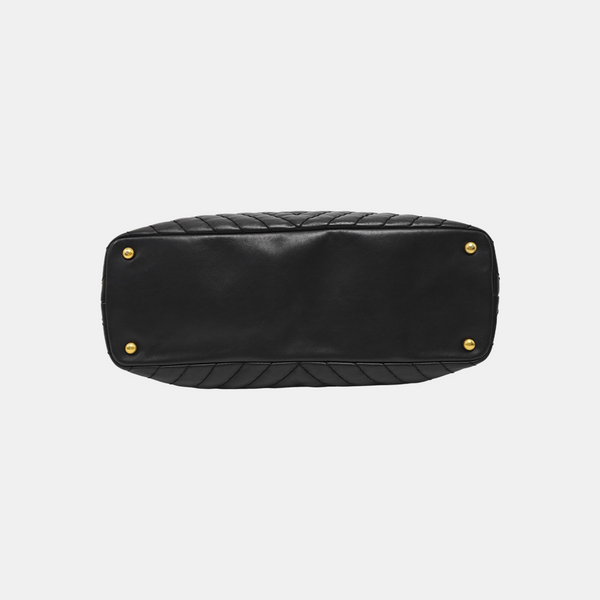 Chevron Calfskin Black