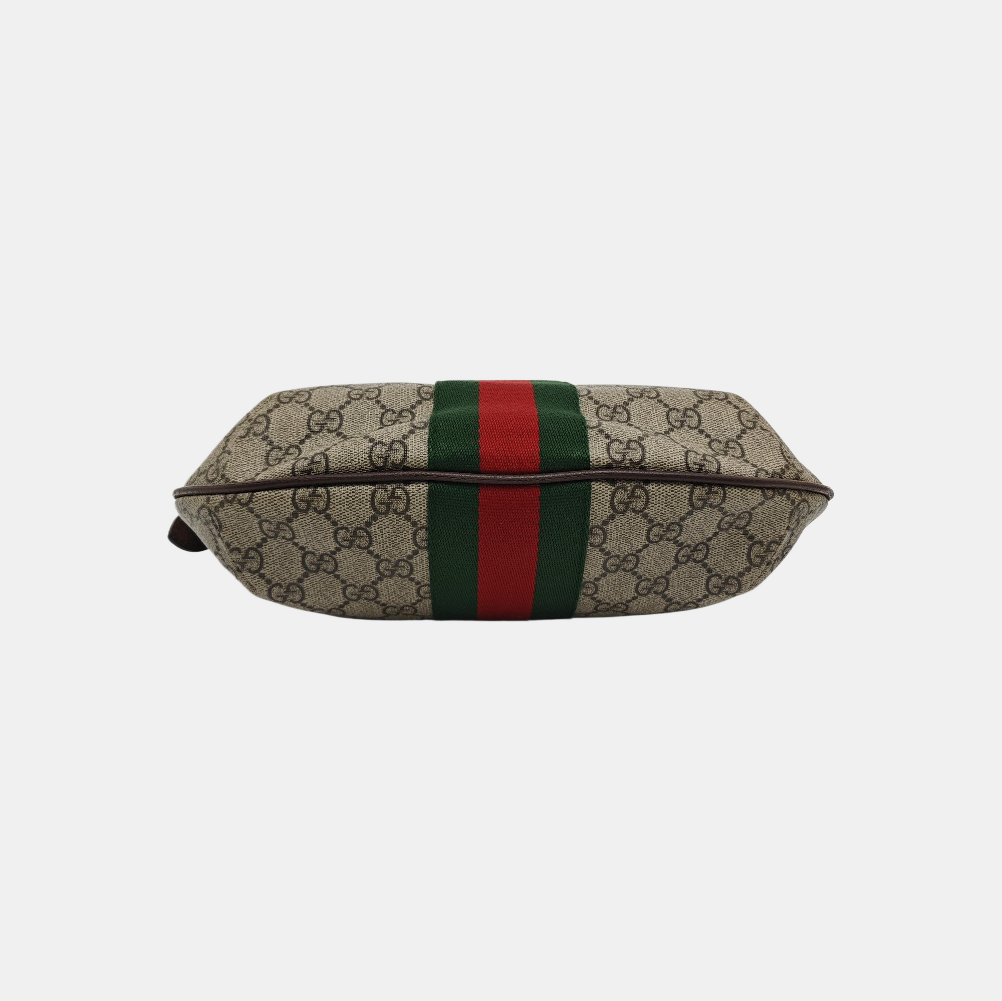 Ophidia Small Monogram Coated Canvas Beige
