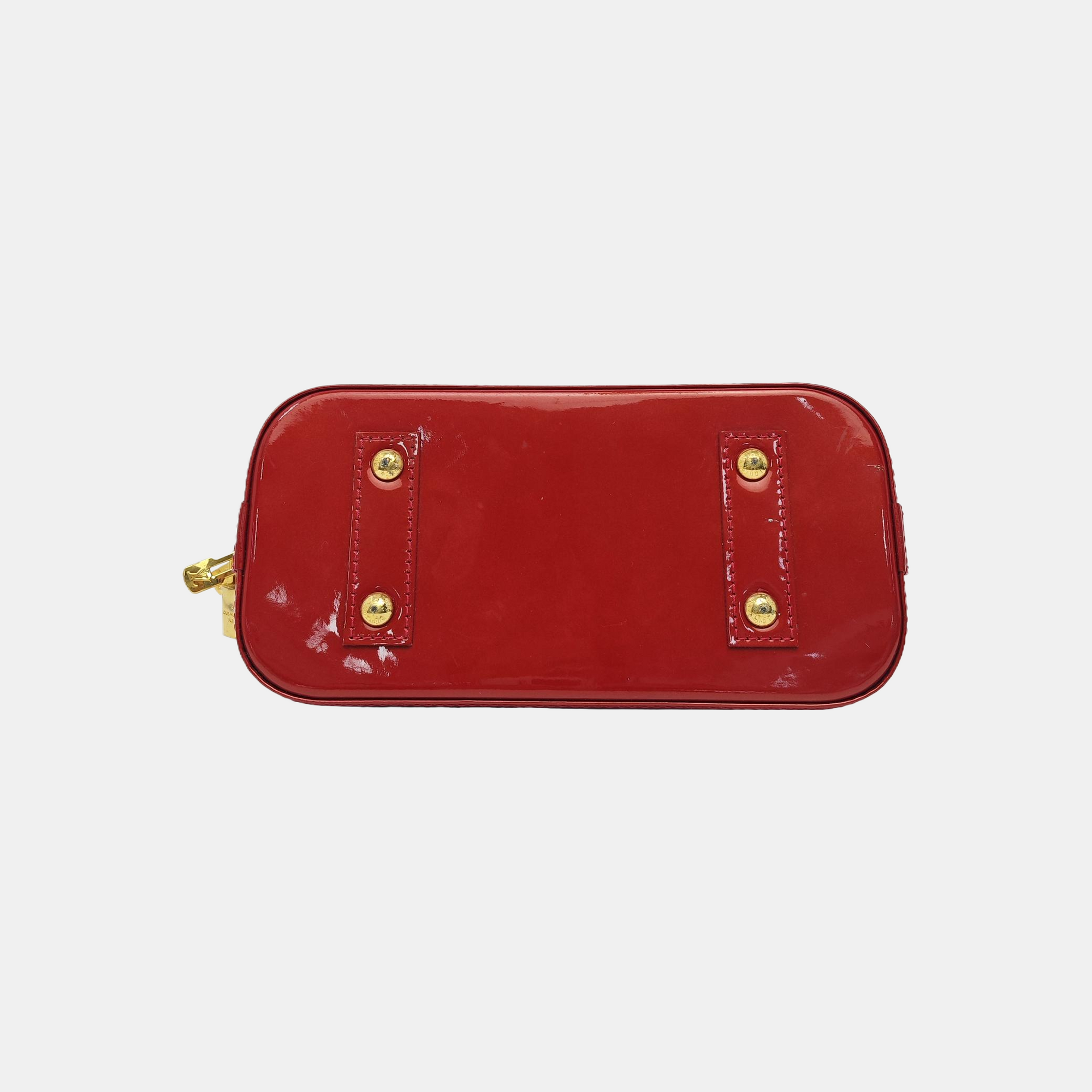 ALMA BB Monogram Patent Leather Red