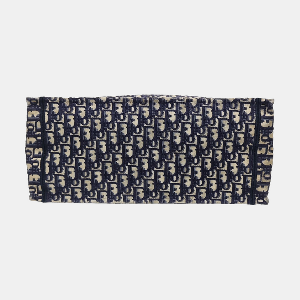 Book Tote Large Oblique Canvas Blue