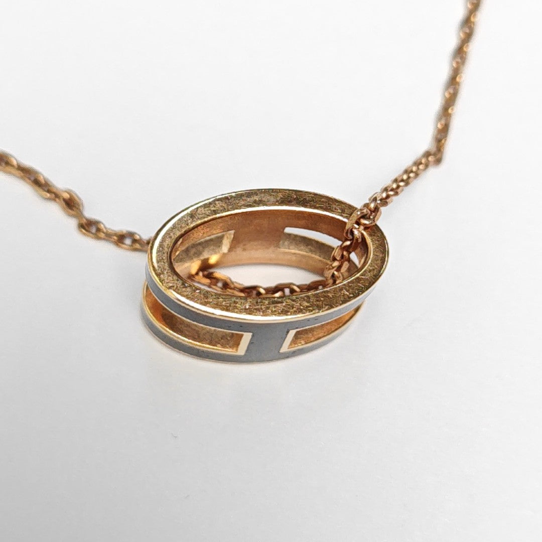 Pop H Metal Rose Gold Necklace