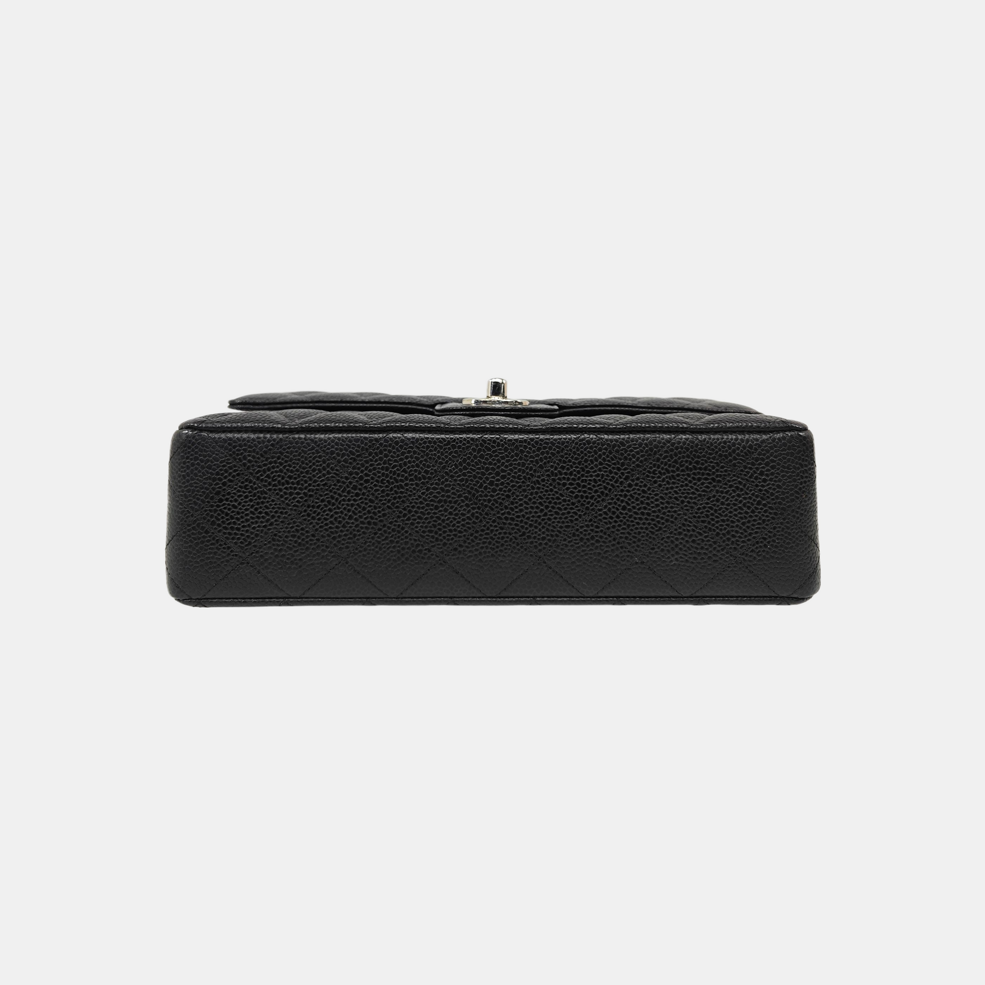 CLASSIC FLAP Small Quilted Grained Calfskin Black