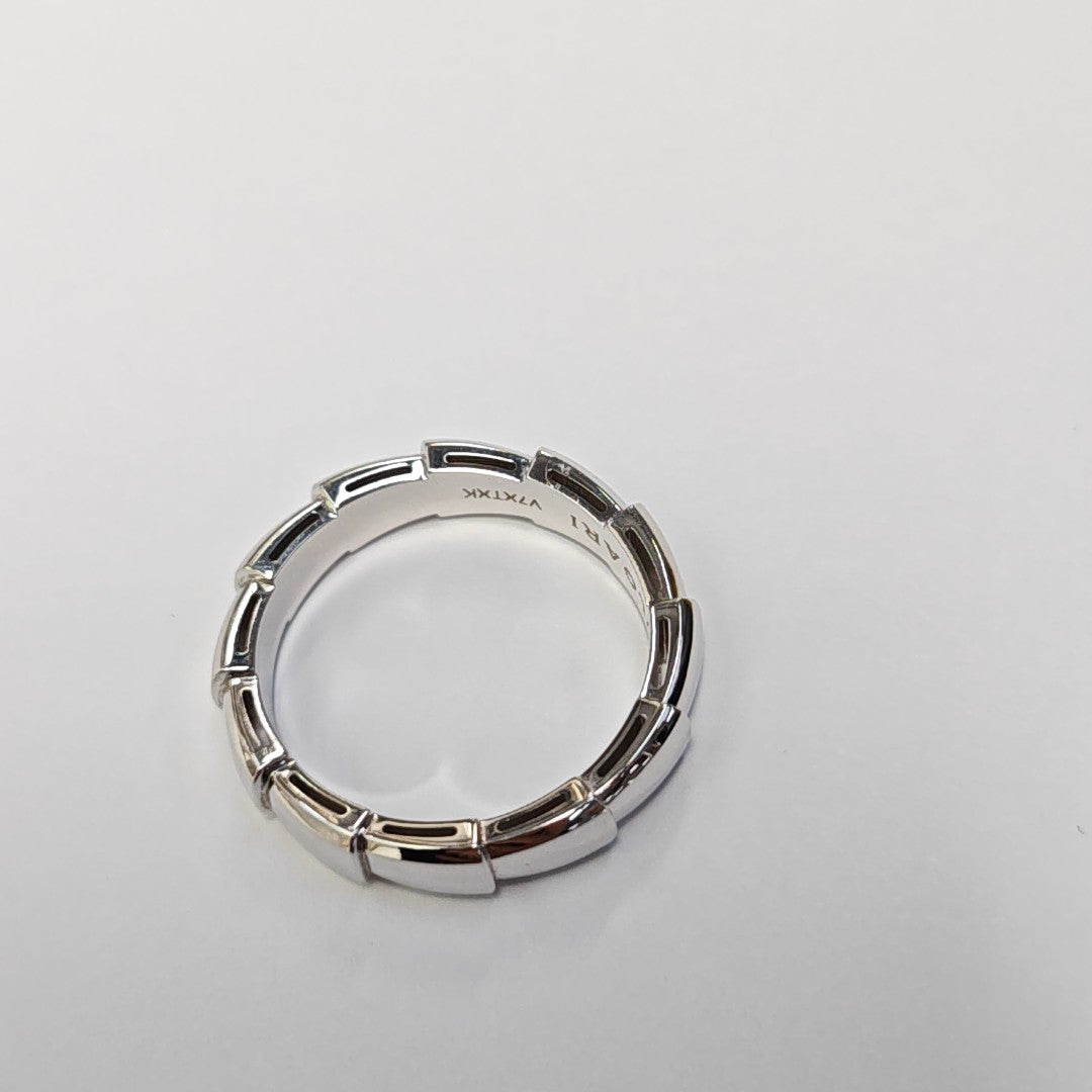 SERPENTI 18k White Gold Silver Ring EU 61