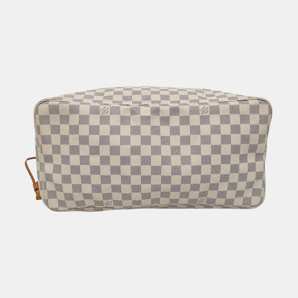 NEVERFULL GM Damier Azur Coated Canvas White