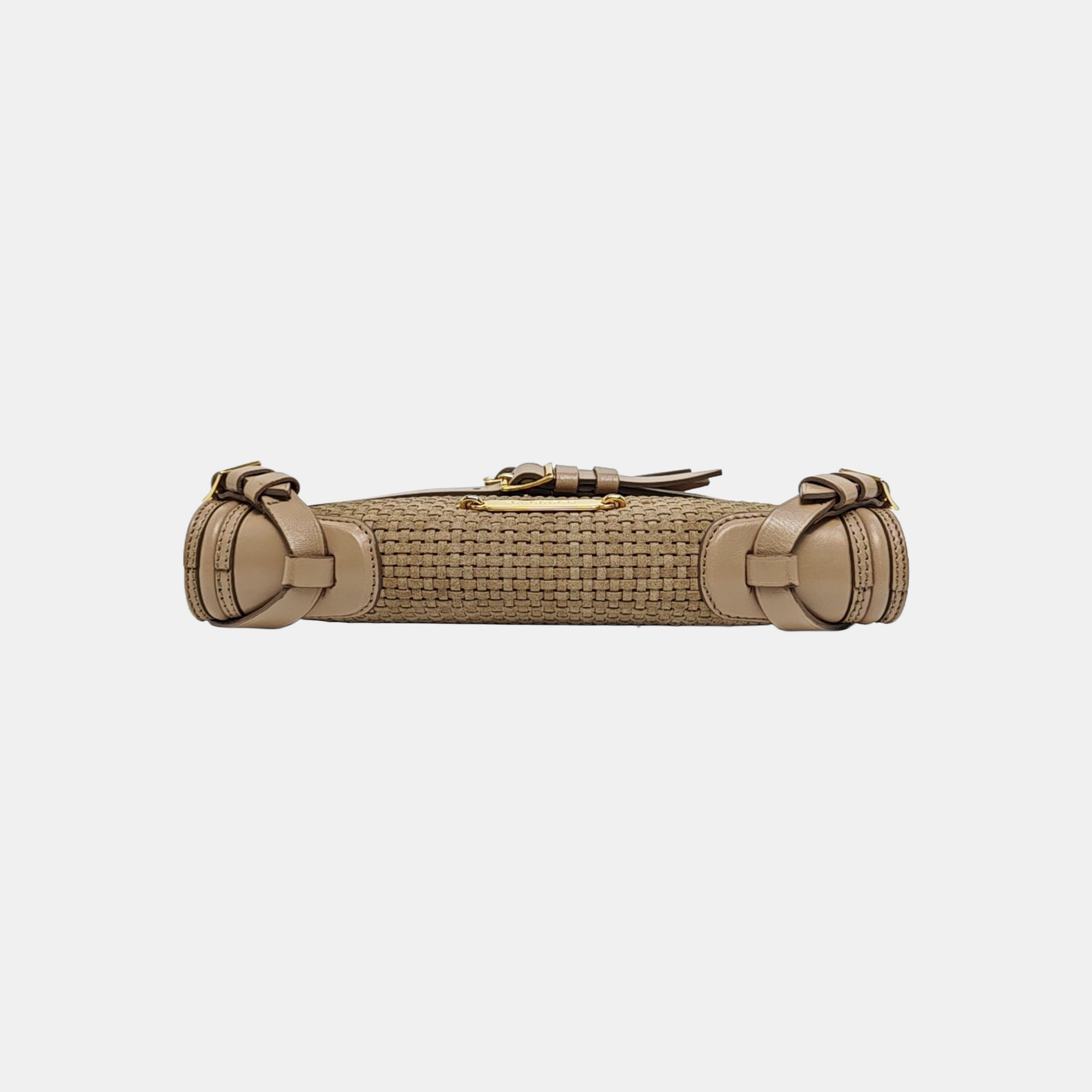 Suede Crossbody Bag Beige