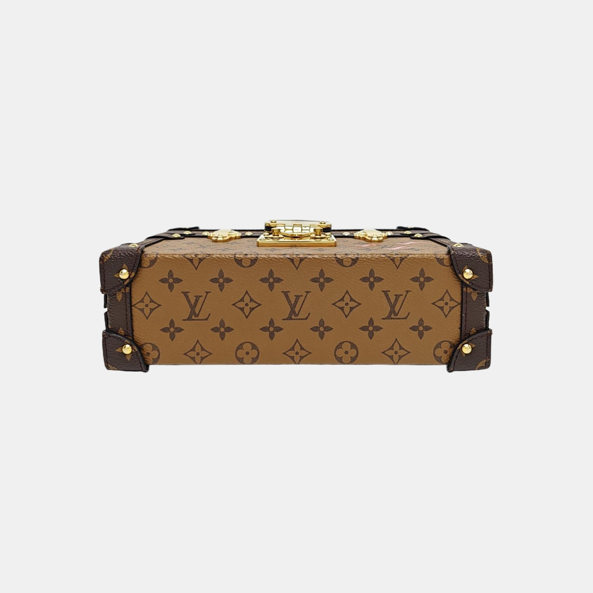 PETITE MALLE Monogram Coated Canvas Brown