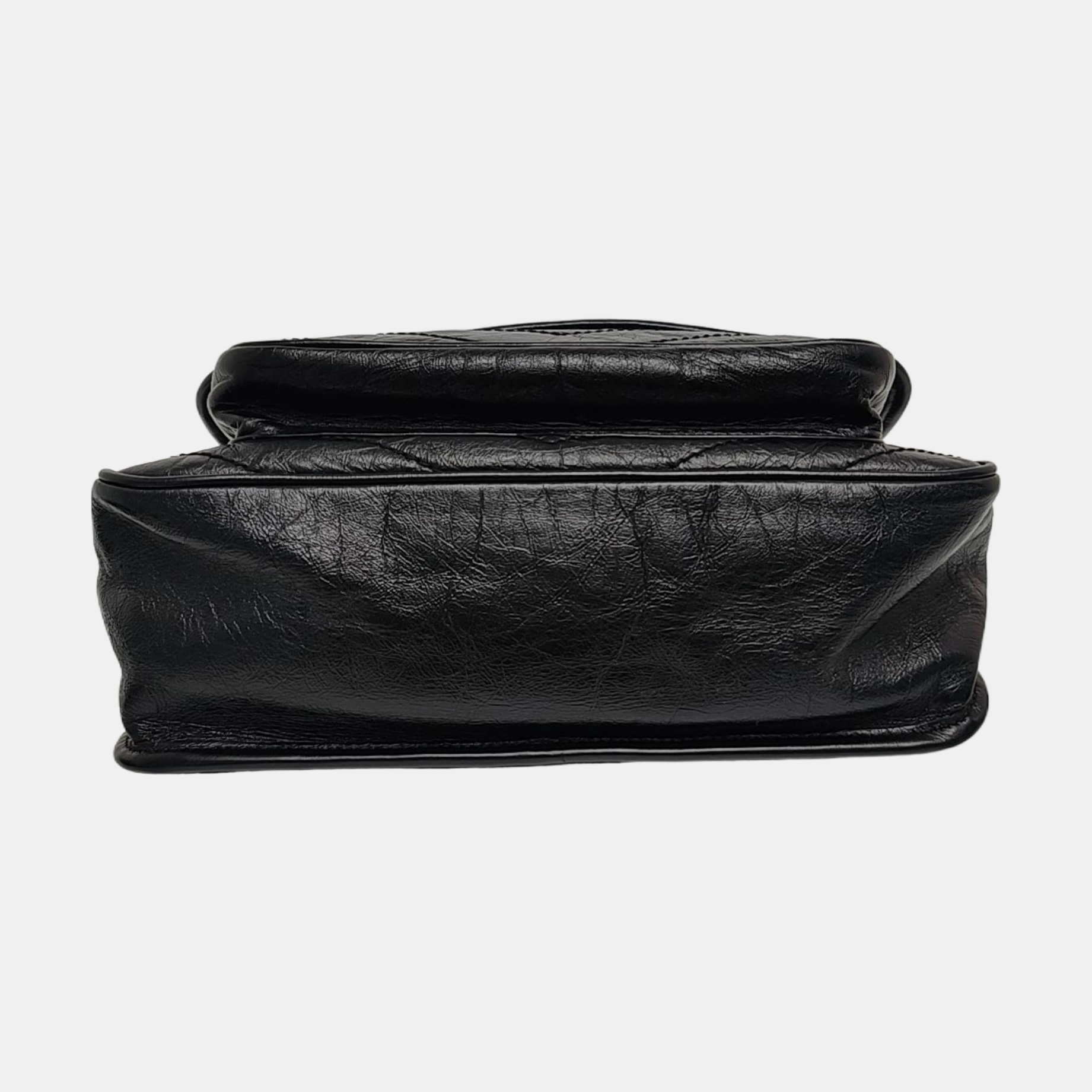 NIKI Medium Chevron Calfskin Black