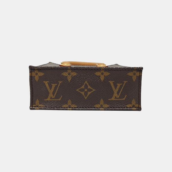 SAC PLAT Mini Monogram Coated Canvas Brown