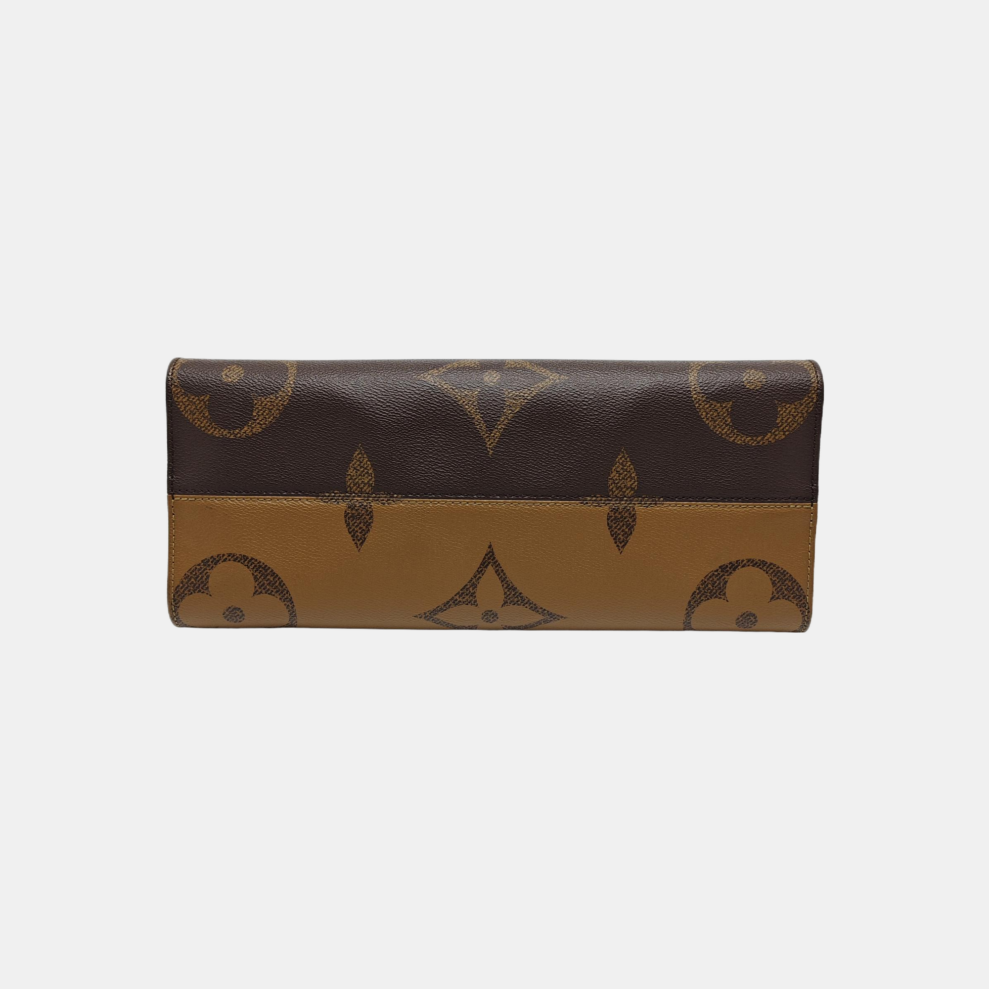 ONTHEGO MM Monogram Coated Canvas Brown