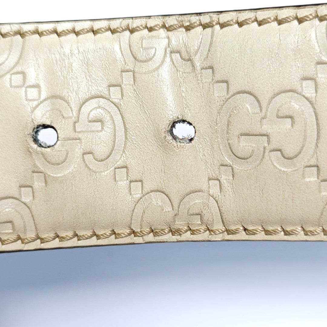 Leather Belt White