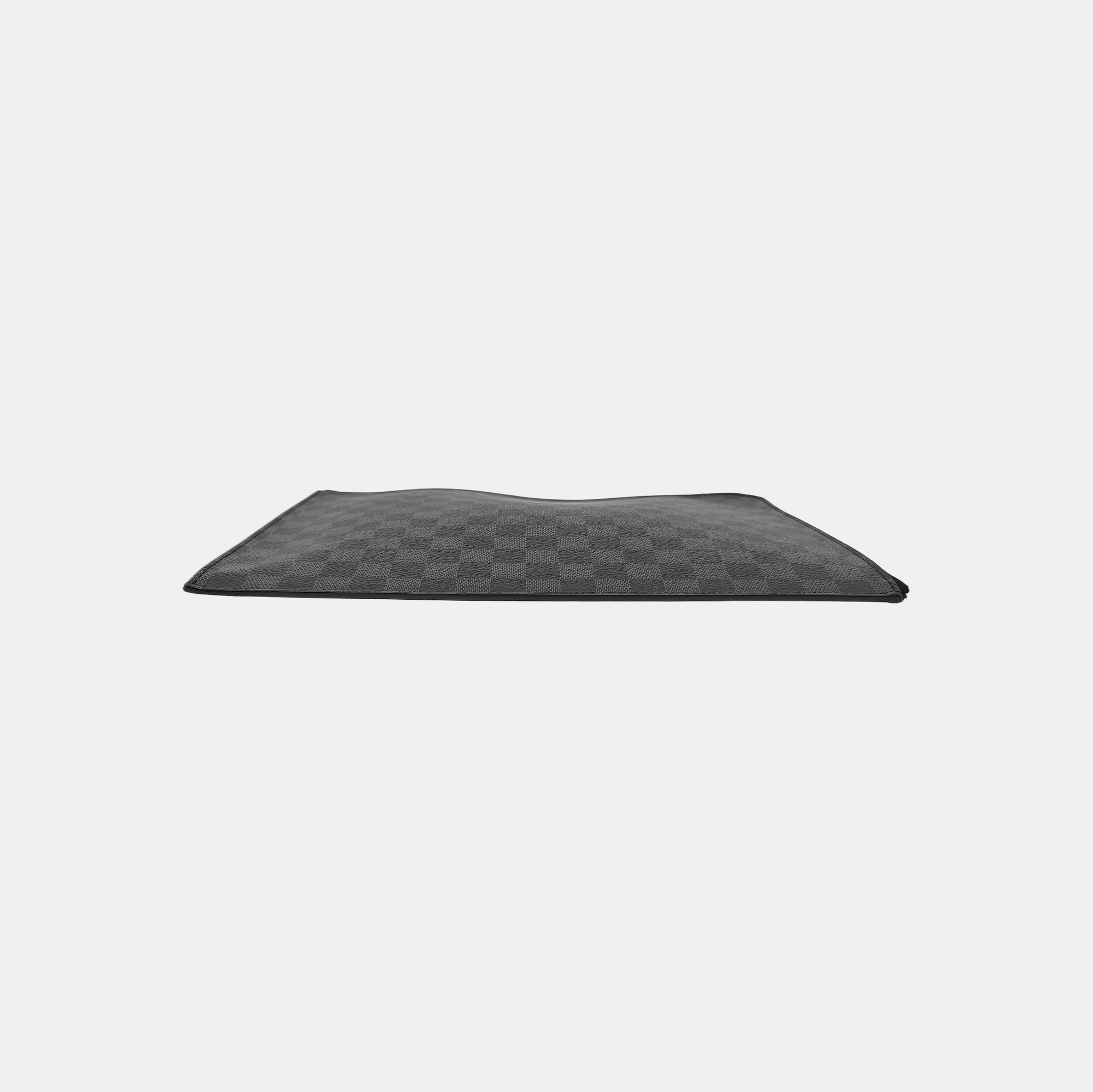 Damier Graphite Coated Canvas Clutch Gray