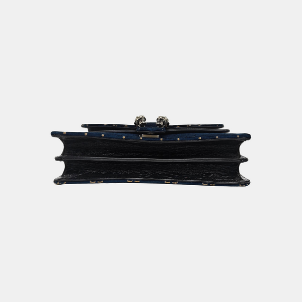 Dionysus Small Monogram Velvet Blue