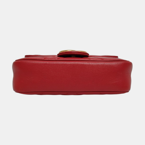 GG Marmont Mini Quilted Calfskin Red