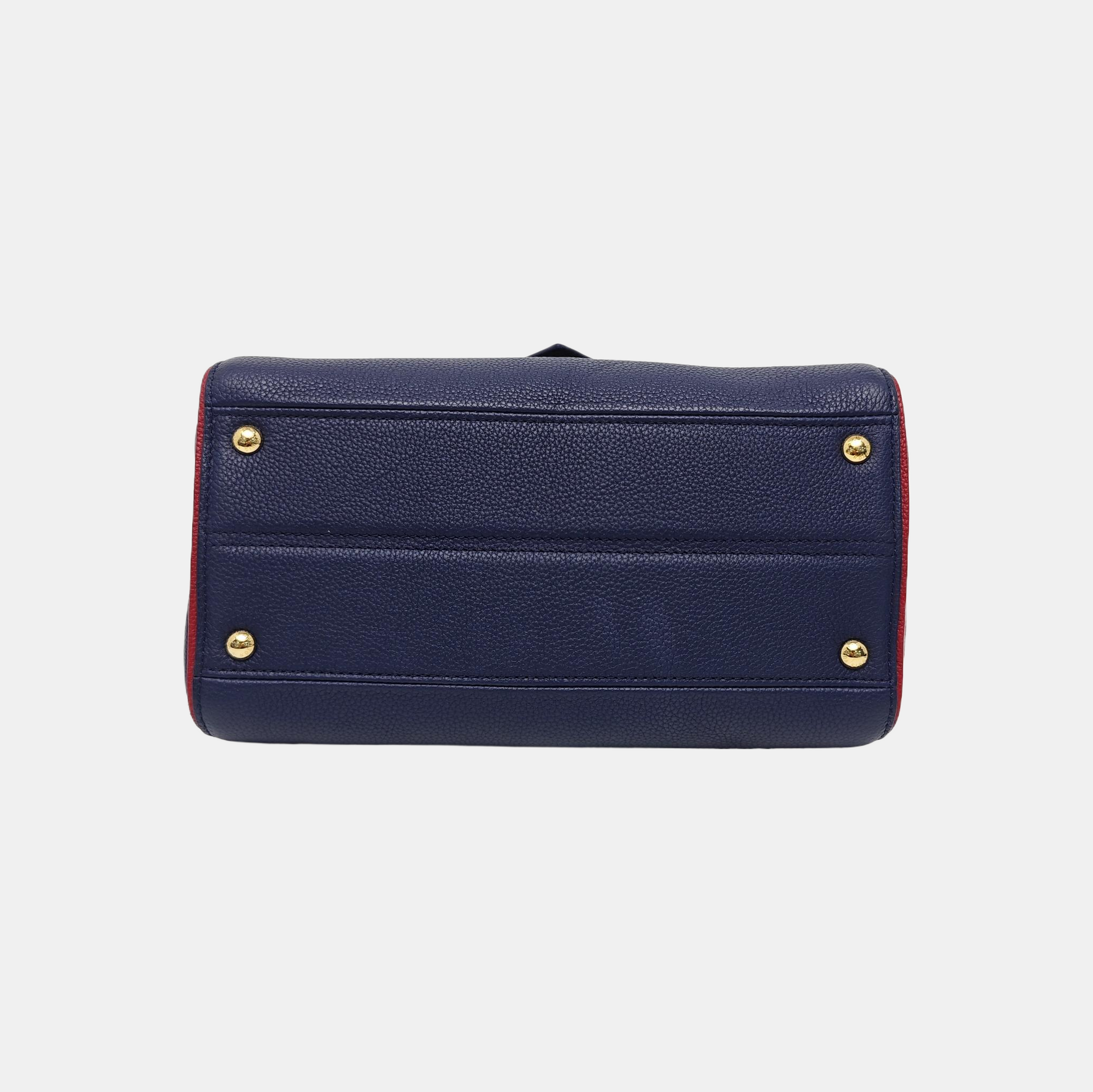 DOUBLE V Monogram Calfskin Blue