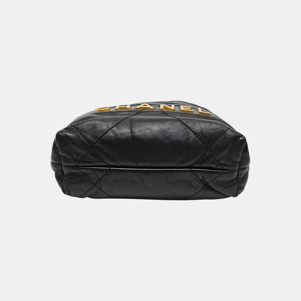 CHANEL 22 Mini Quilted Calfskin Black