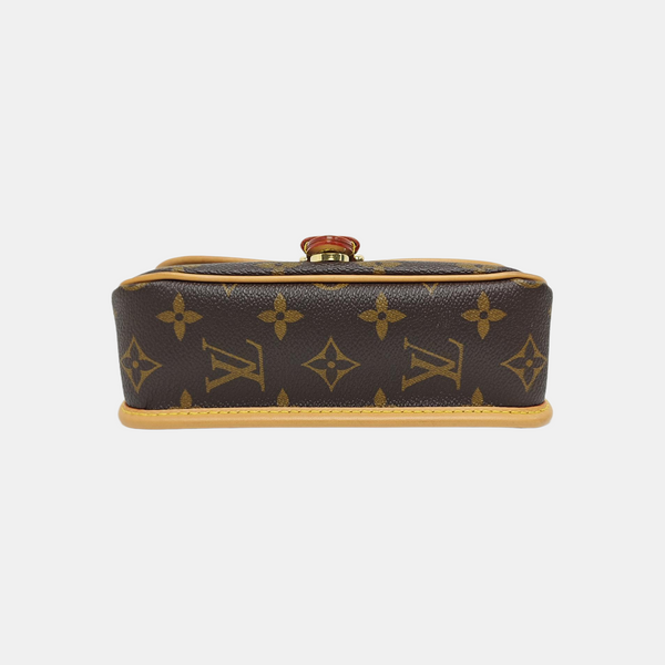DIANE Nano Monogram Coated Canvas Brown