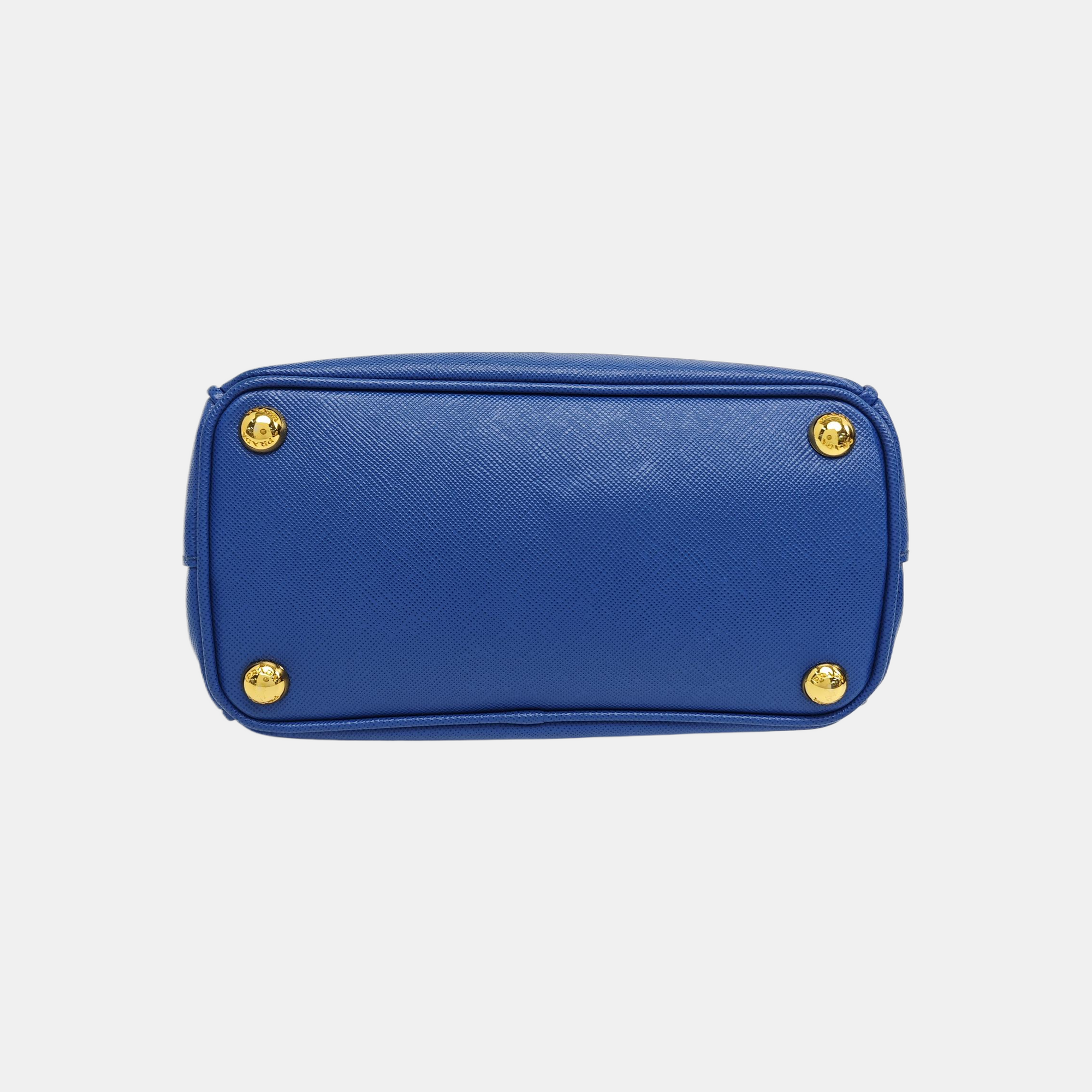 Galleria Super Mini Saffiano Calfskin Blue
