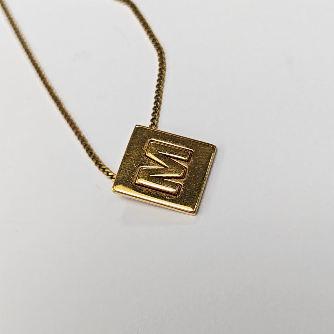 ALPHABET Brass Gold Necklace