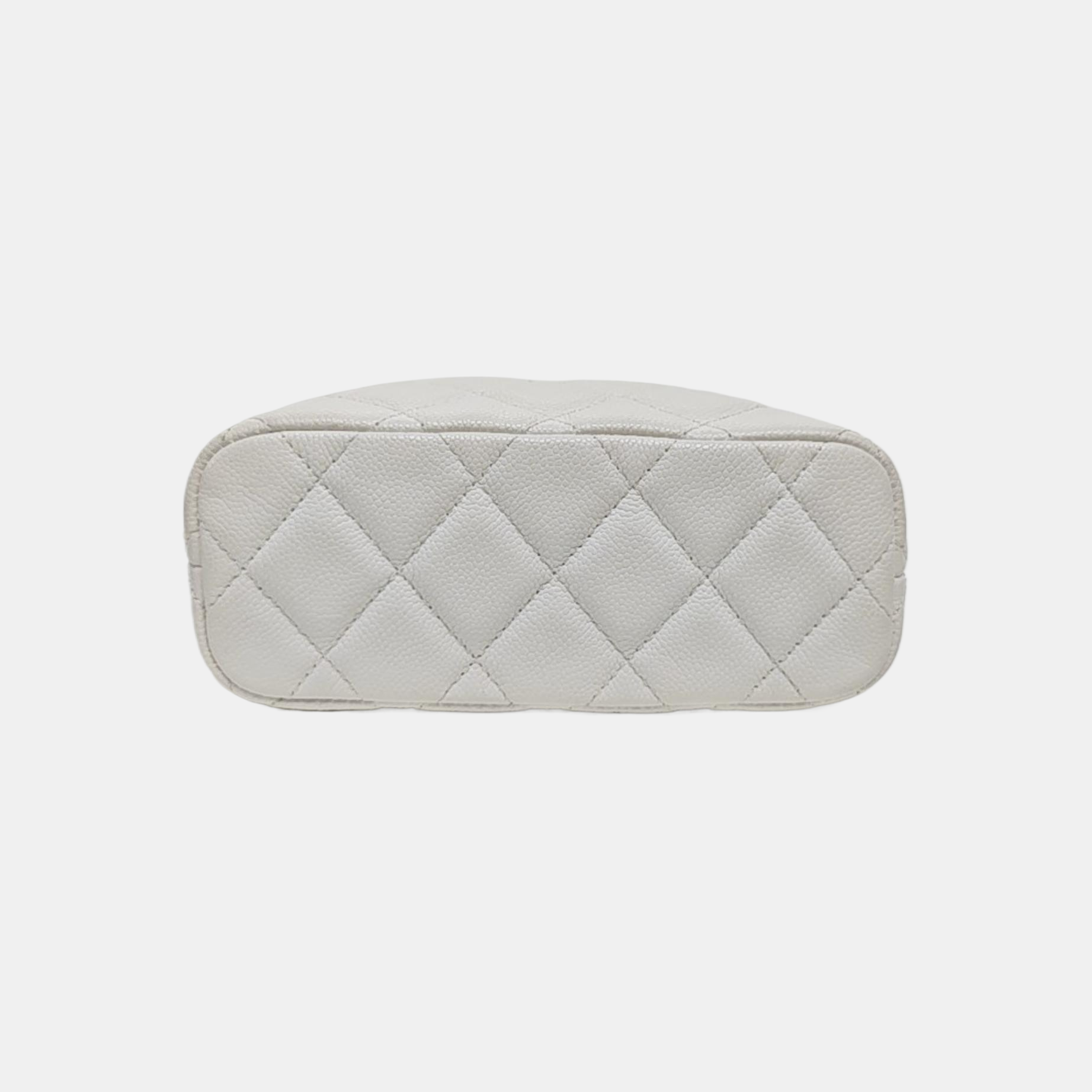 Quilted Grained Calfskin White
