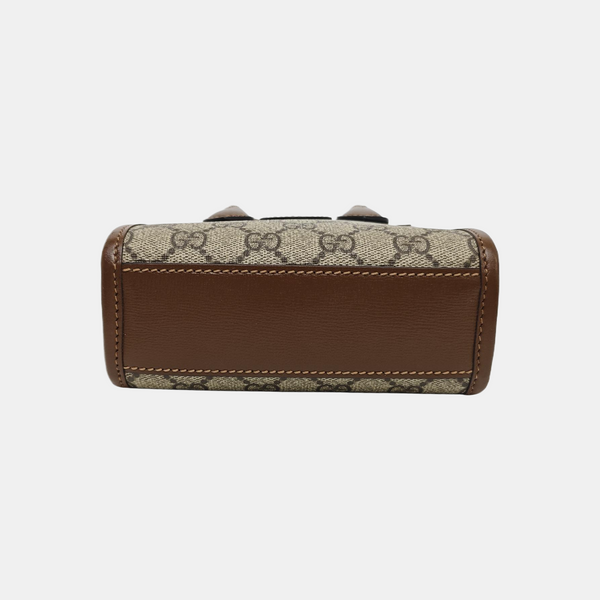 Retro Mini Monogram Coated Canvas Beige