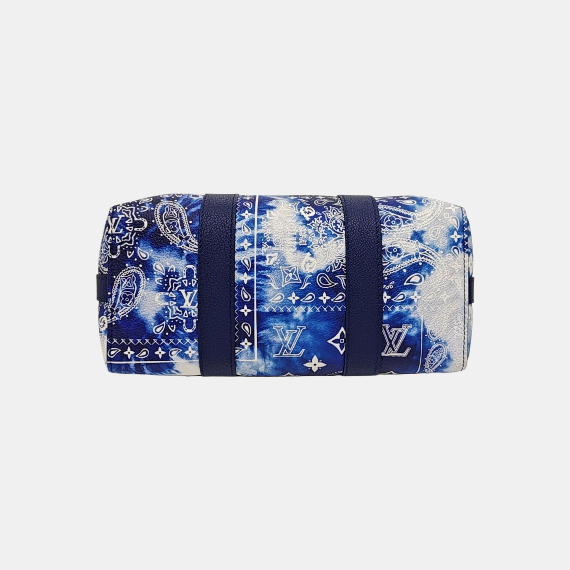 City Keepall Monogram Calfskin Blue