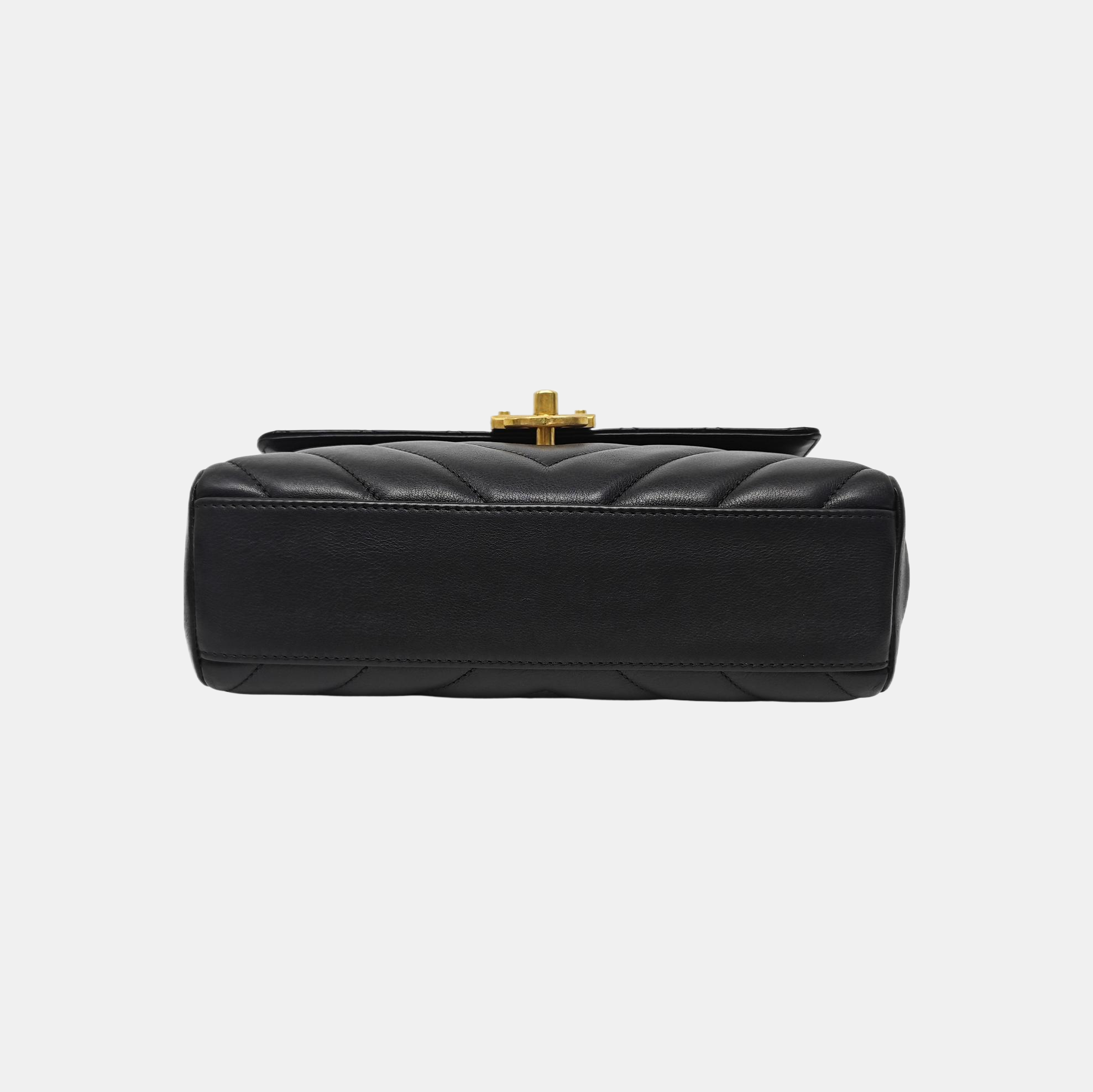Quilted Calfskin Shoulder Bag Black
