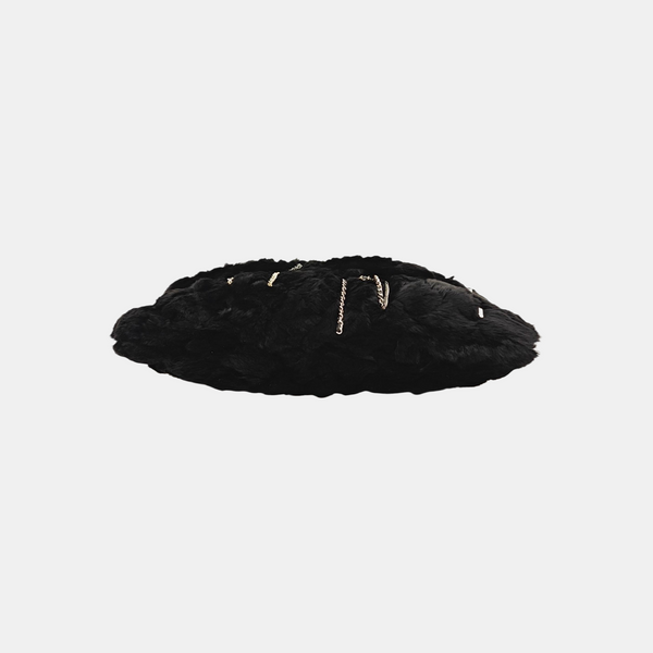 Fur Clutch Black
