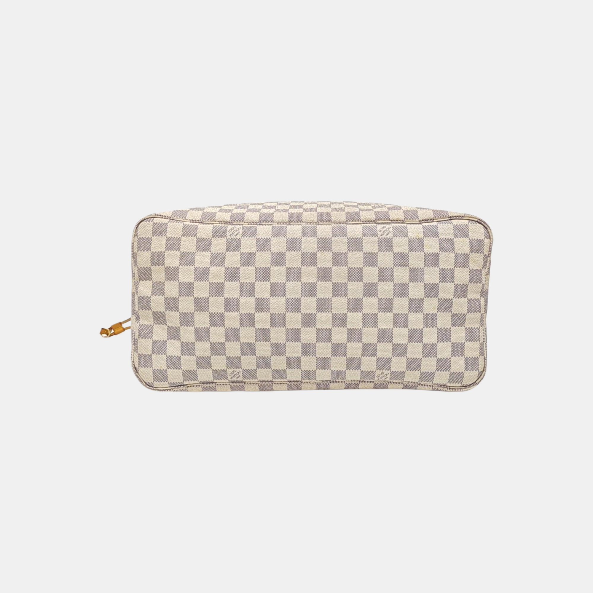 NEVERFULL GM Lona revestida Damier Azur Blanca