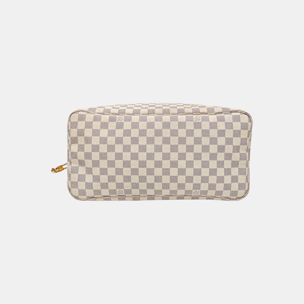 NEVERFULL GM Lona revestida Damier Azur Blanca