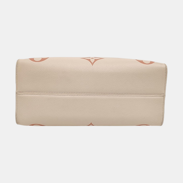 ONTHEGO MM Monogram Calfskin Beige