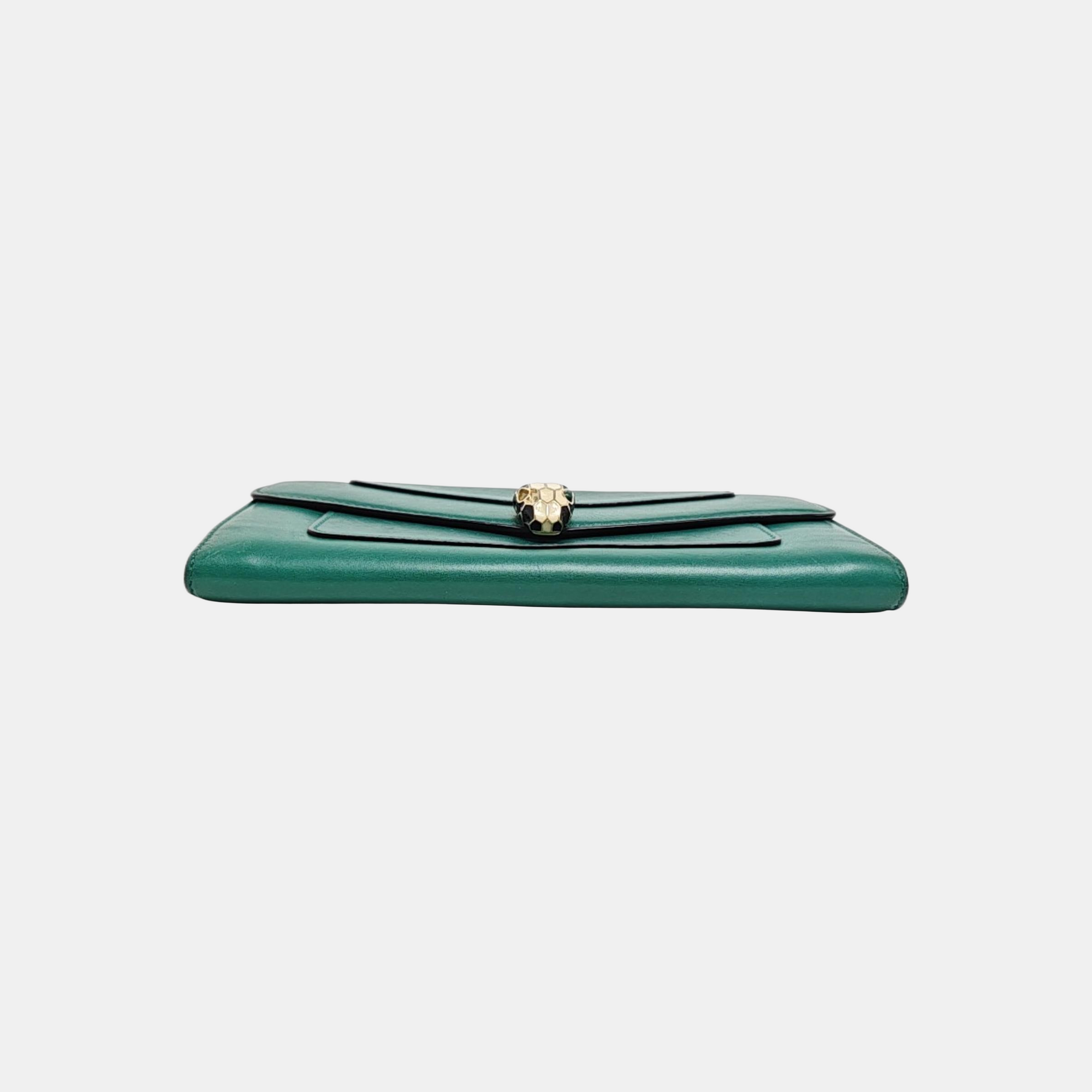 SERPENTI FOREVER Calfskin Green Wallet