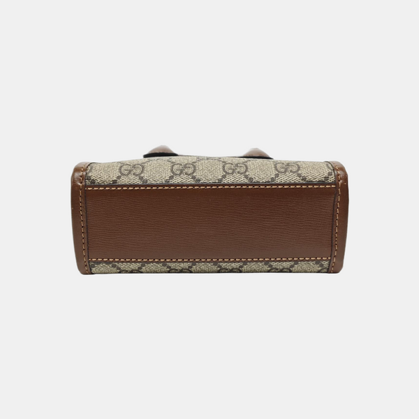 Retro Mini Monogram Coated Canvas Beige