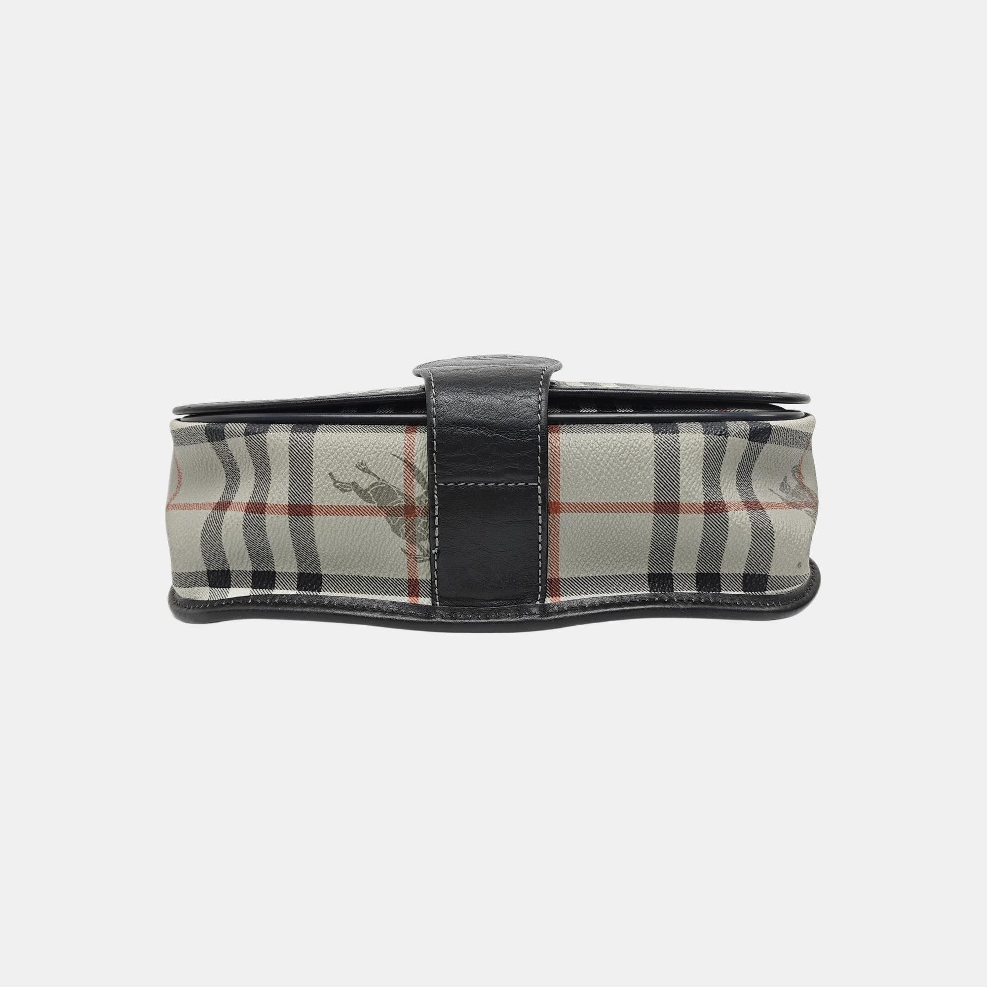 Coated Canvas Shoulder Bag Gray