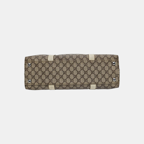 Monogram Coated Canvas Tote Bag Black