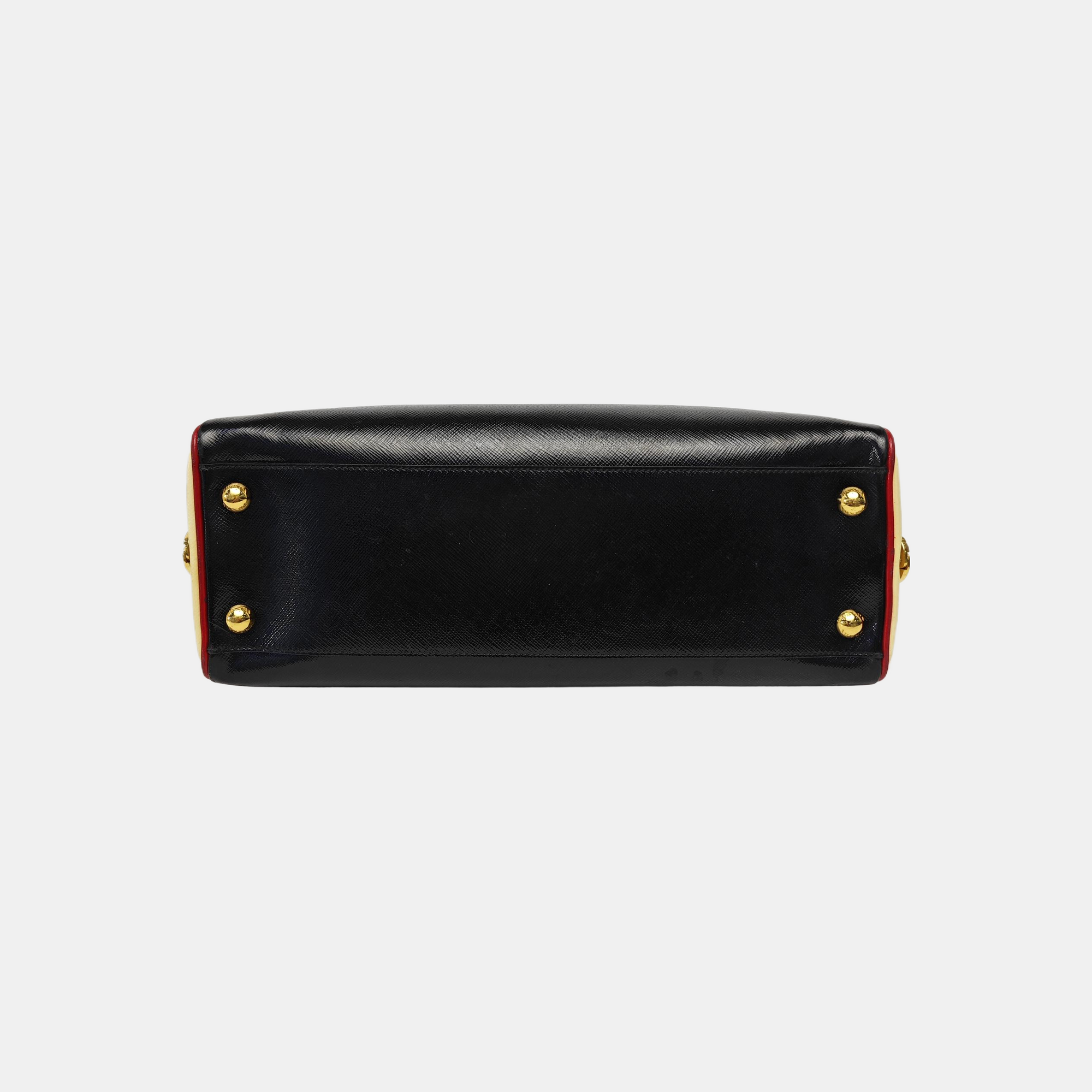 Saffiano Calfskin Top Handle Bag Black