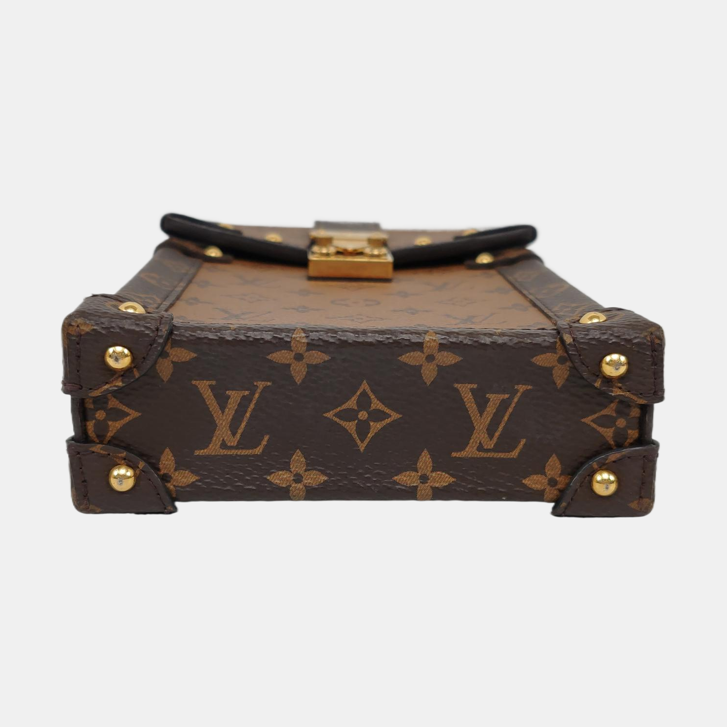 TRUNK Monogram Coated Canvas Brown