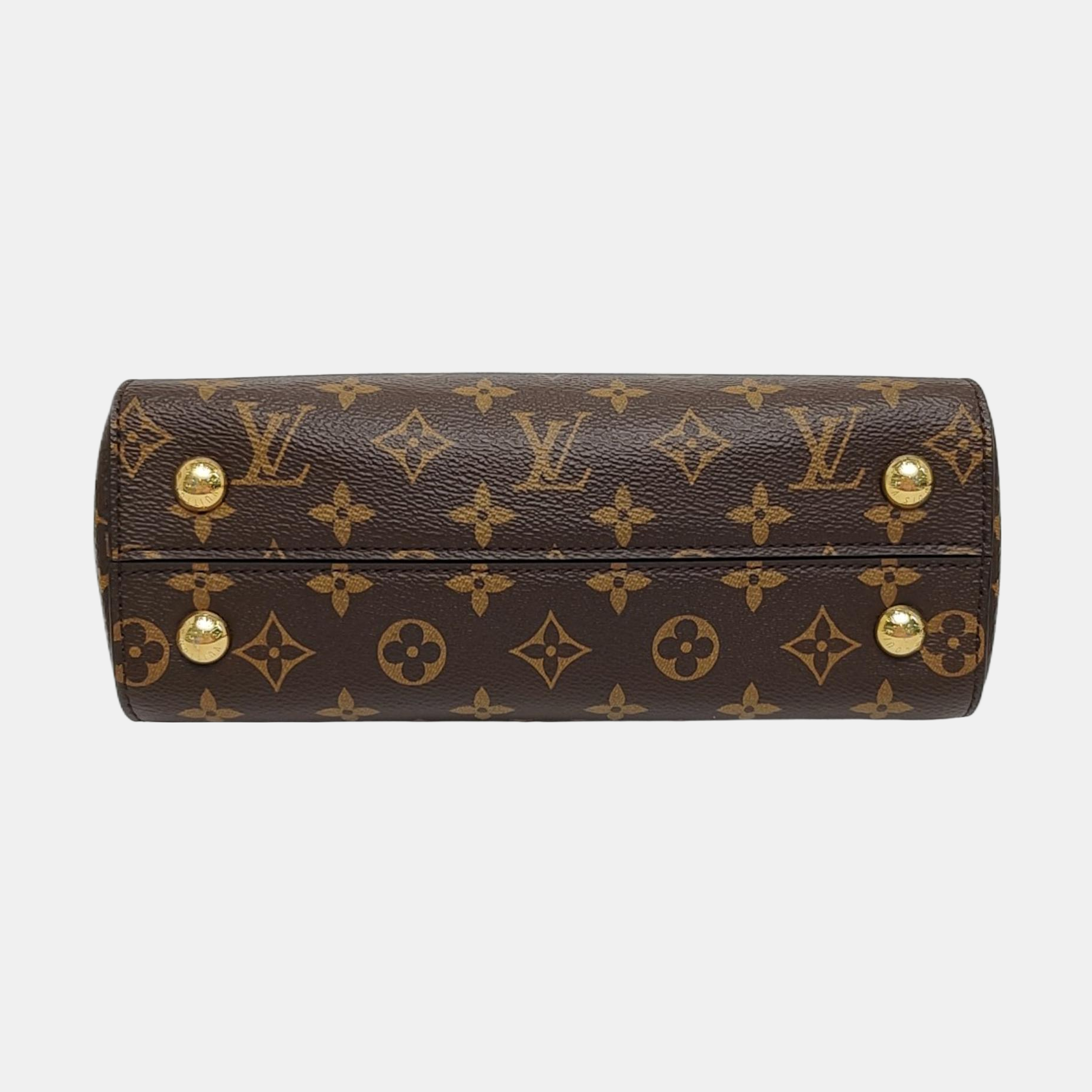 CLUNY Monogram Coated Canvas Brown
