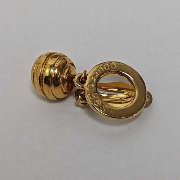 Metal Gold Clip On Earrings