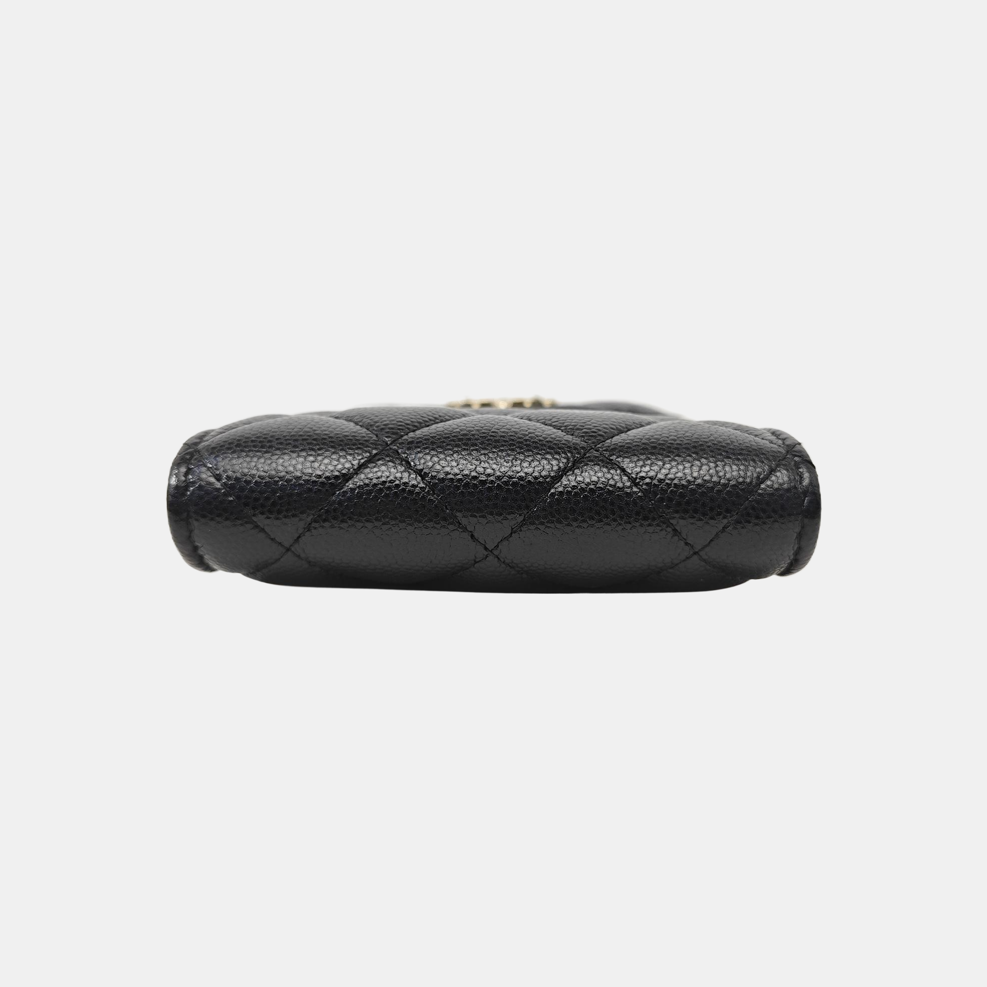 Quilted Calfskin Shoulder Bag Black