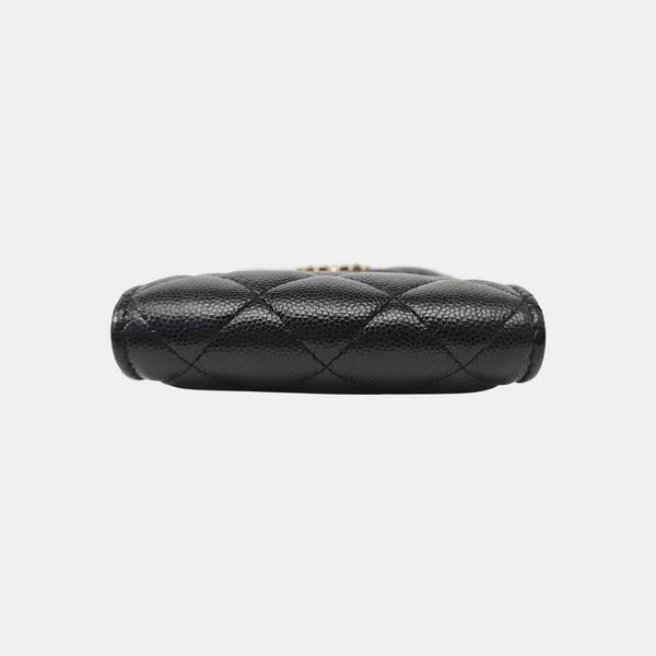 Quilted Calfskin Shoulder Bag Black