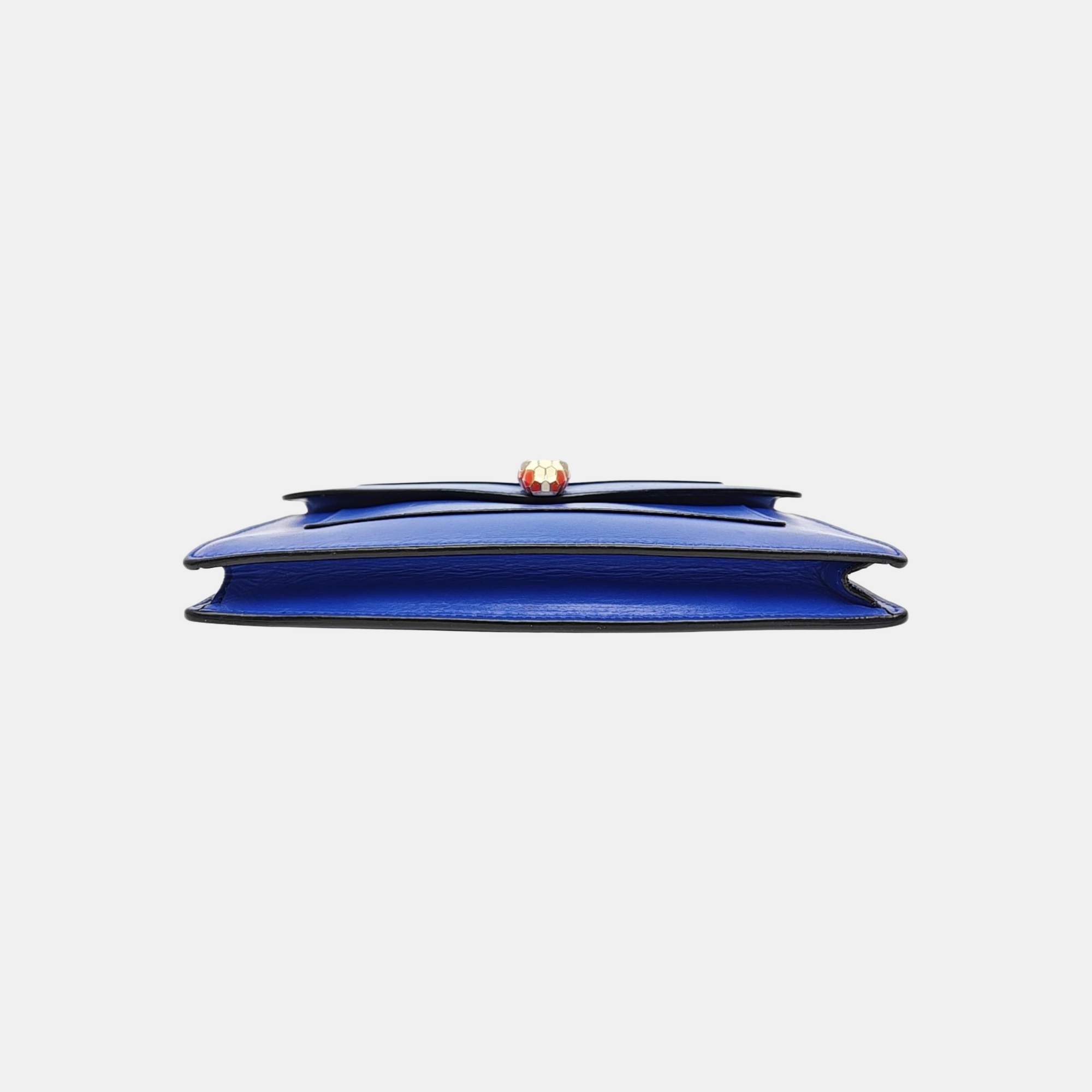 SERPENTI FOREVER Calfskin Blue Wallet