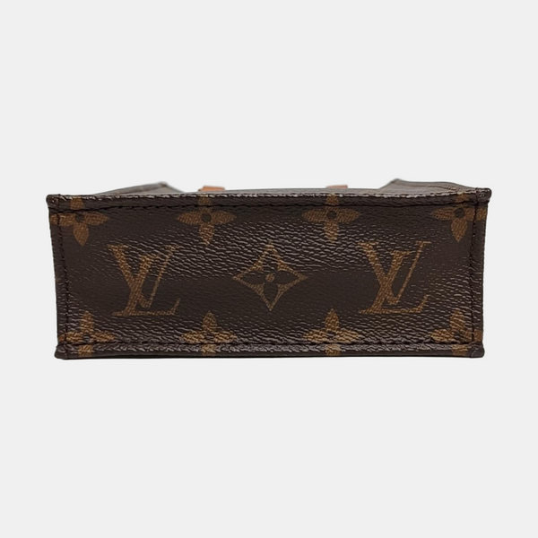 SAC PLAT Mini Monogram Coated Canvas Brown